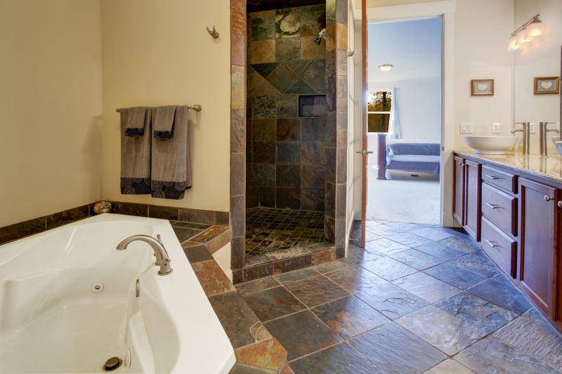 Large Format Tile Shower Floor