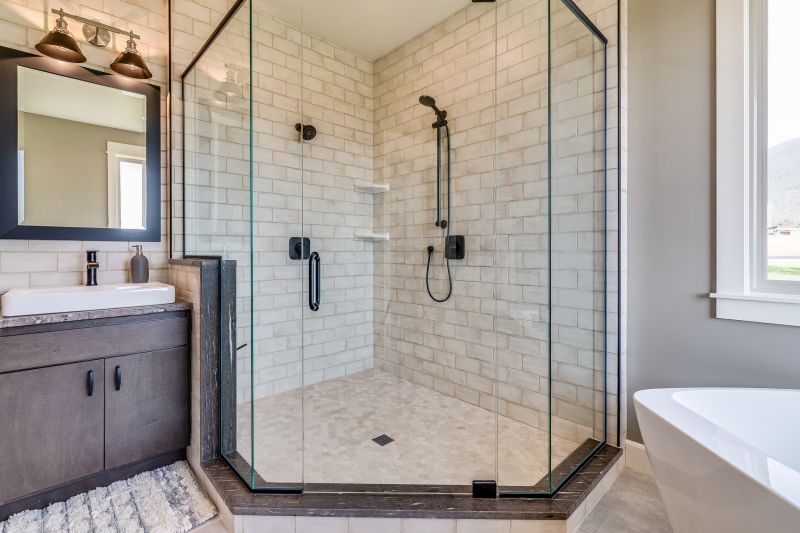 Open Shower with Frameless Door